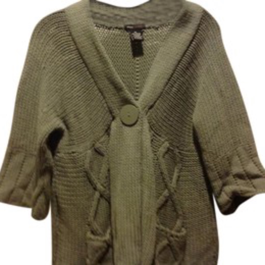 Bcbgmaxazria Bcbgeneration Swing One Button Front. Slight Bell Sleeve. Moss Gree